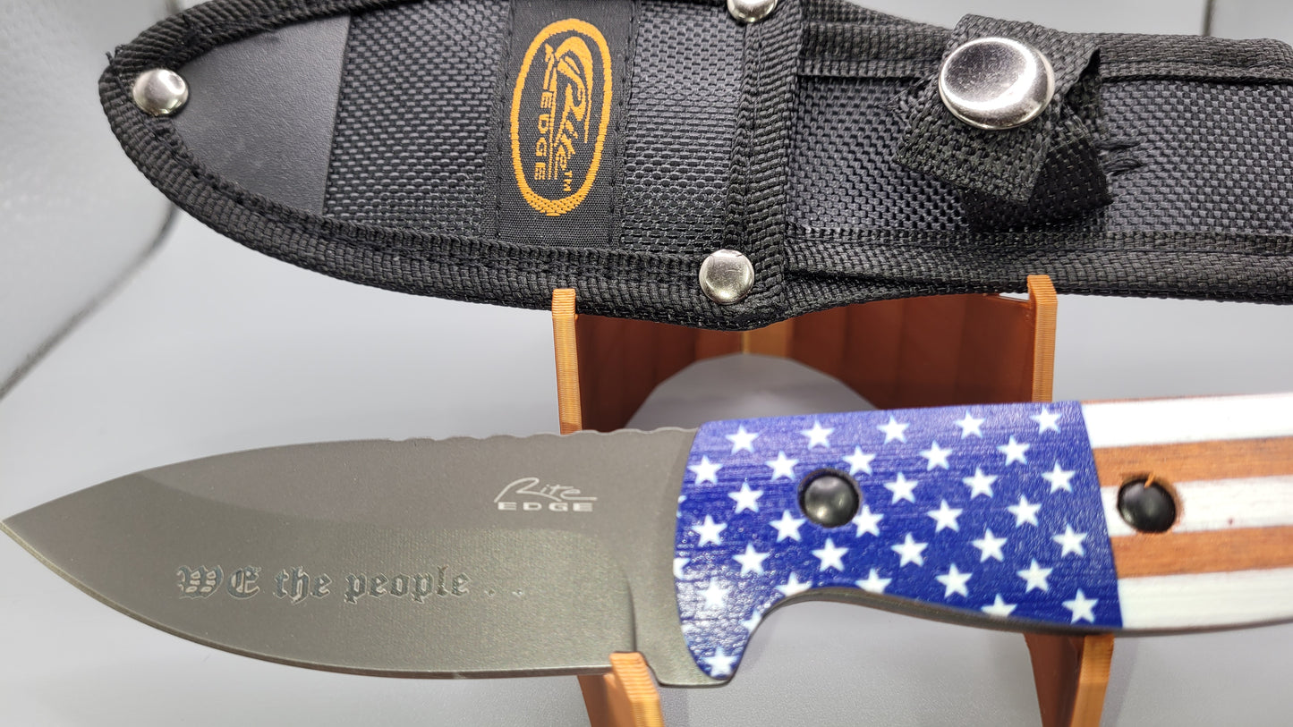 Fixed blade knife - "WE the people . . "
